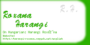 roxana harangi business card